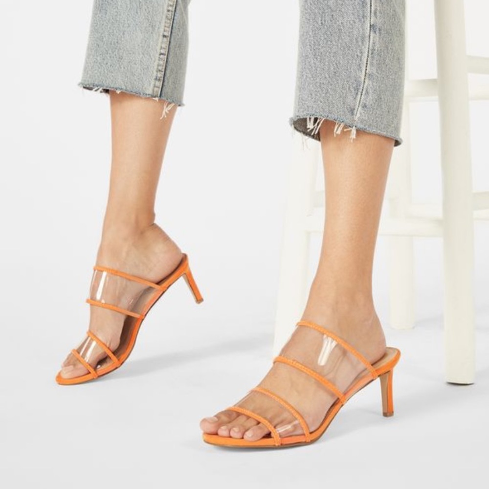 New Just Fab Sheer luck sandals in sherbert Size 7